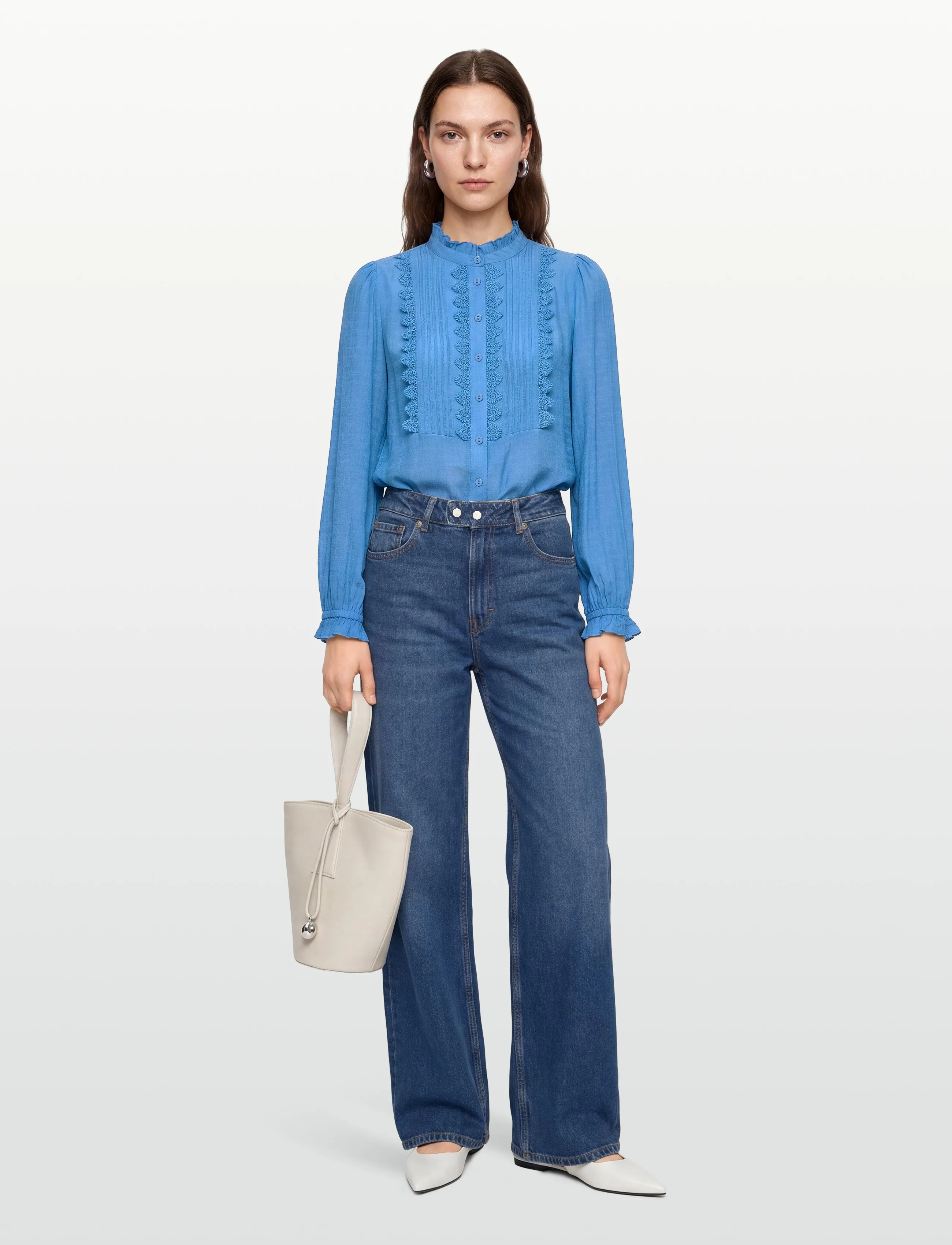 Lollys Laundry - ArielLL Shirt LS - långärmade skjortor - neon blue - 0