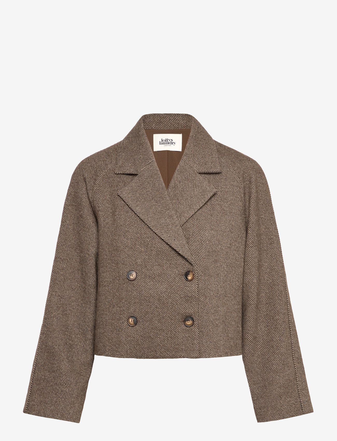 Lollys Laundry - AmiriLL Short Jacket LS - cropped blazers - dark mokka - 0