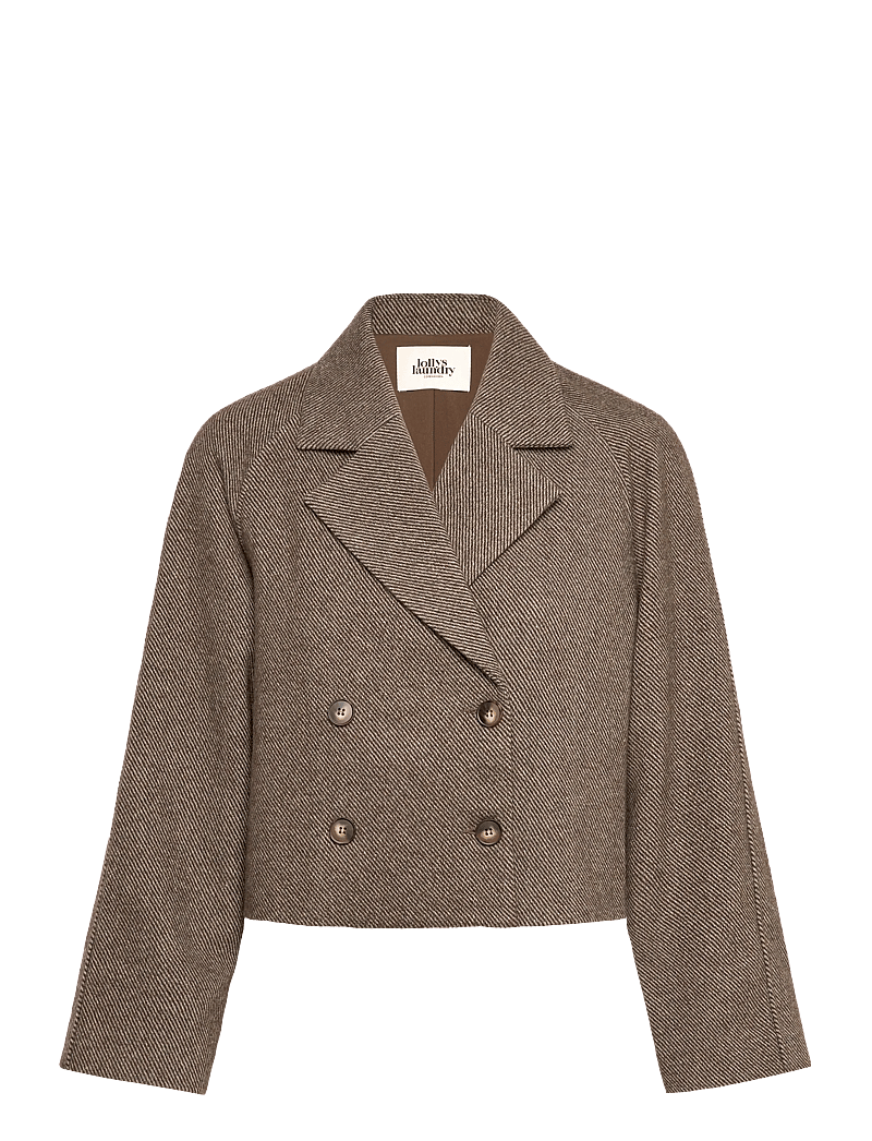 Lollys Laundry - AmiriLL Short Jacket LS - cropped-blazer - dark mokka - 0