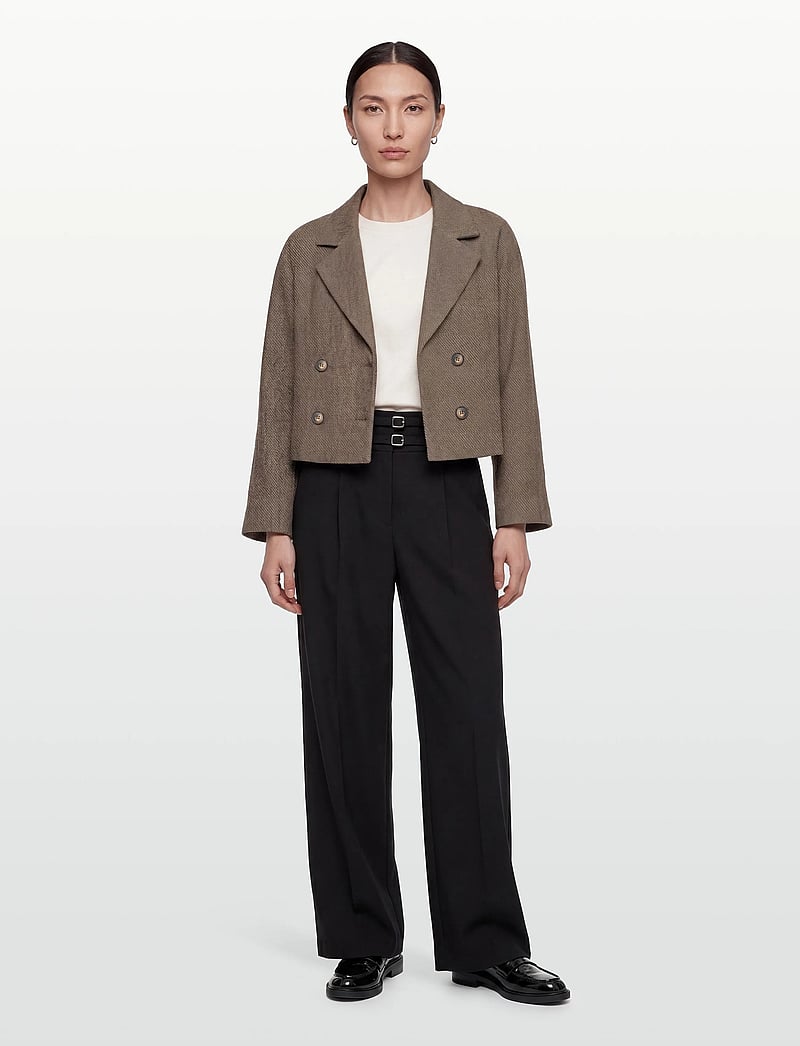 Lollys Laundry - AmiriLL Short Jacket LS - korta kavajer - dark mokka - 0
