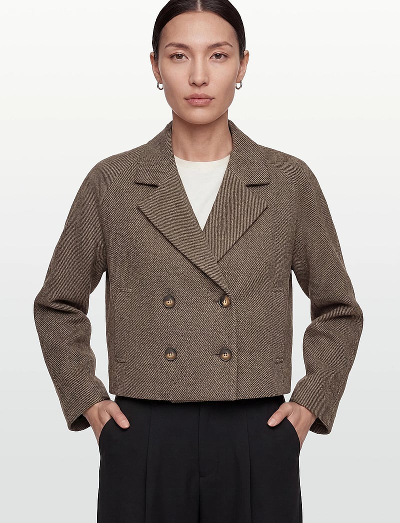 Lollys Laundry - AmiriLL Short Jacket LS - korta kavajer - dark mokka - 3