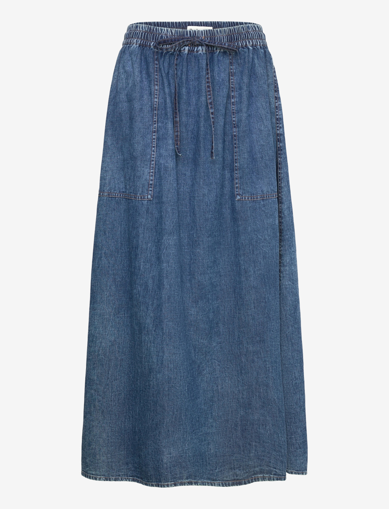 Lollys Laundry - AkaneLL Maxi Skirt - jeanskjolar - washed denim - 0
