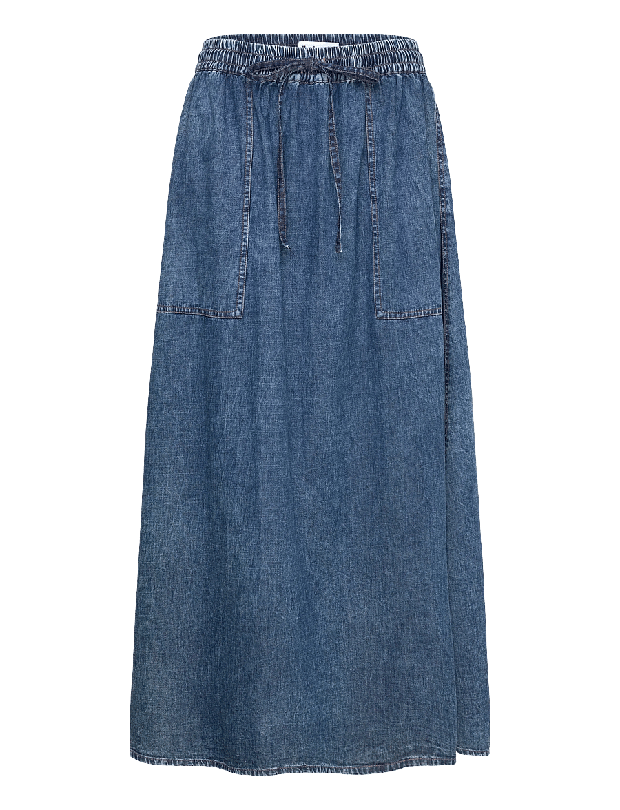 Lollys Laundry - AkaneLL Maxi Skirt - jeansröcke - washed denim - 0