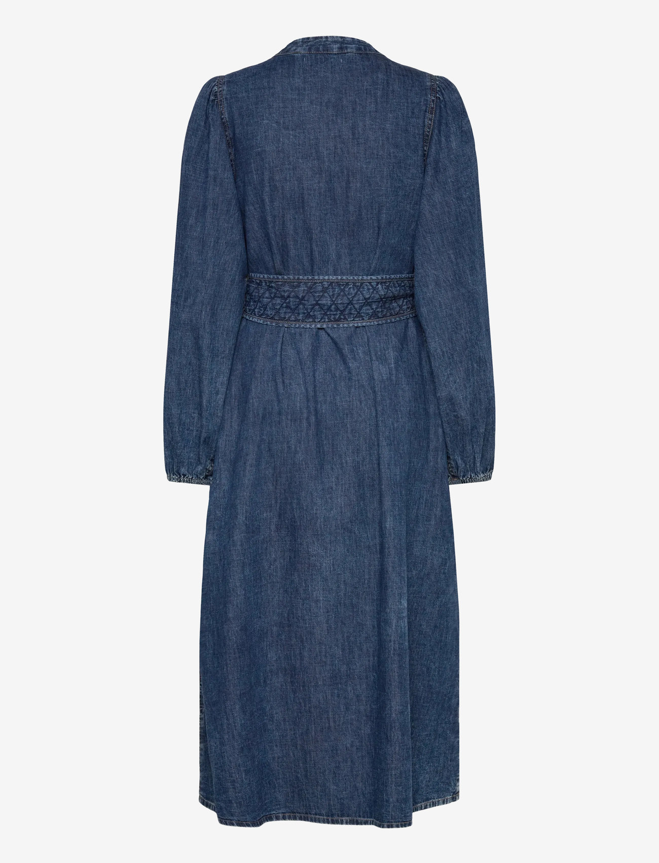 Lollys Laundry - ParisLL Midi Dress LS - jeanskleider - blue - 1