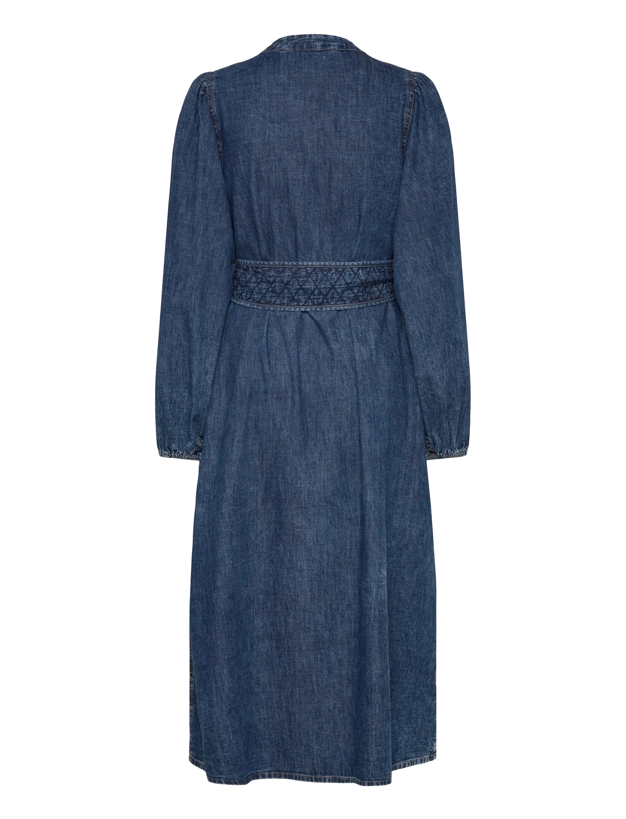 Lollys Laundry - ParisLL Midi Dress LS - jeansklänningar - blue - 1