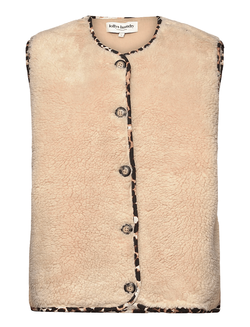 Lollys Laundry - JaceLL Vest - kunstpelz - beige - 0