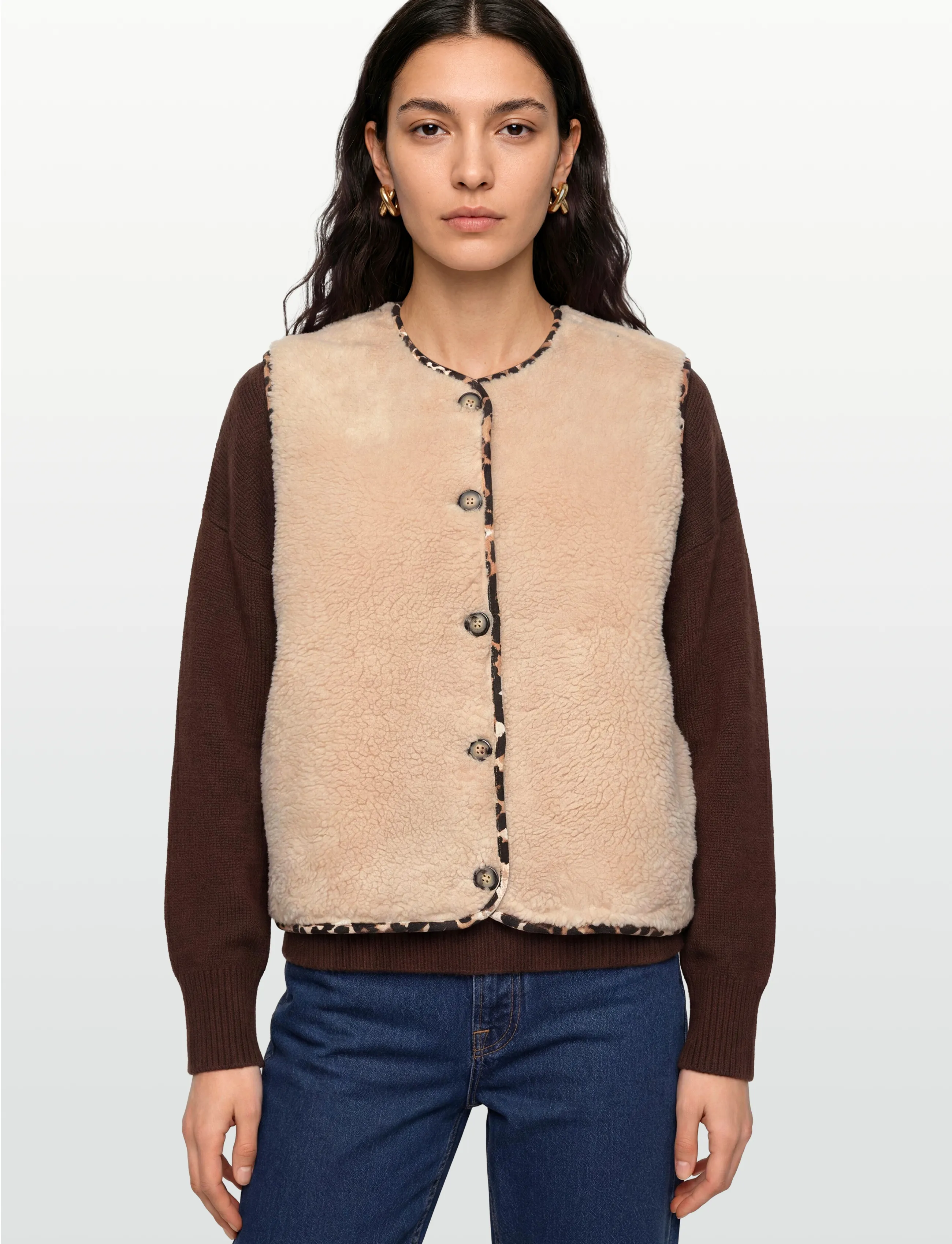 Lollys Laundry - JaceLL Vest - kunstpelz - beige - 3