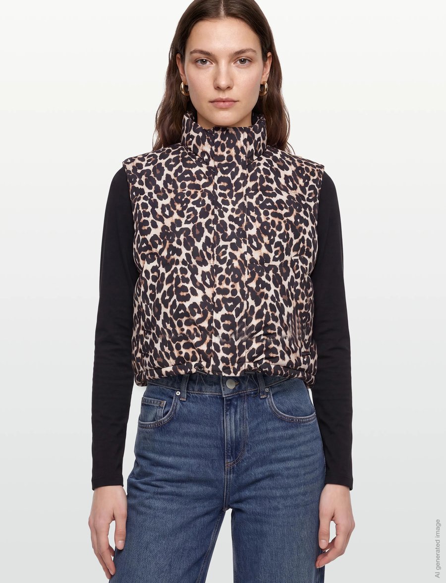 Lollys Laundry - SadaLL Vest SL - frühlingsjacken - leopard print - 3