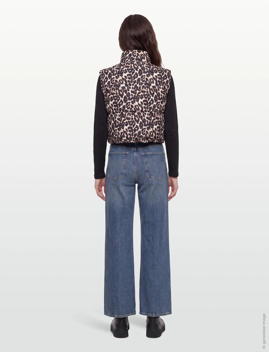 Lollys Laundry - SadaLL Vest SL - frühlingsjacken - leopard print - 4
