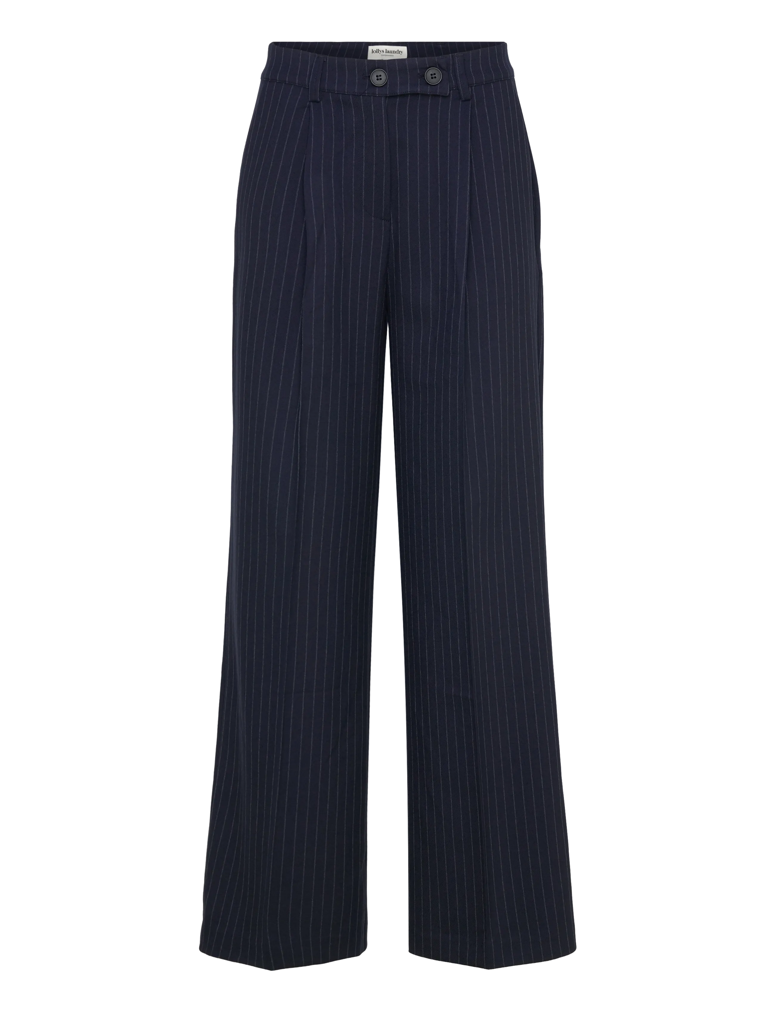 Lollys Laundry Tylerll Pants, XL, Trousers, Marineblau - Wide Leg, Frauen