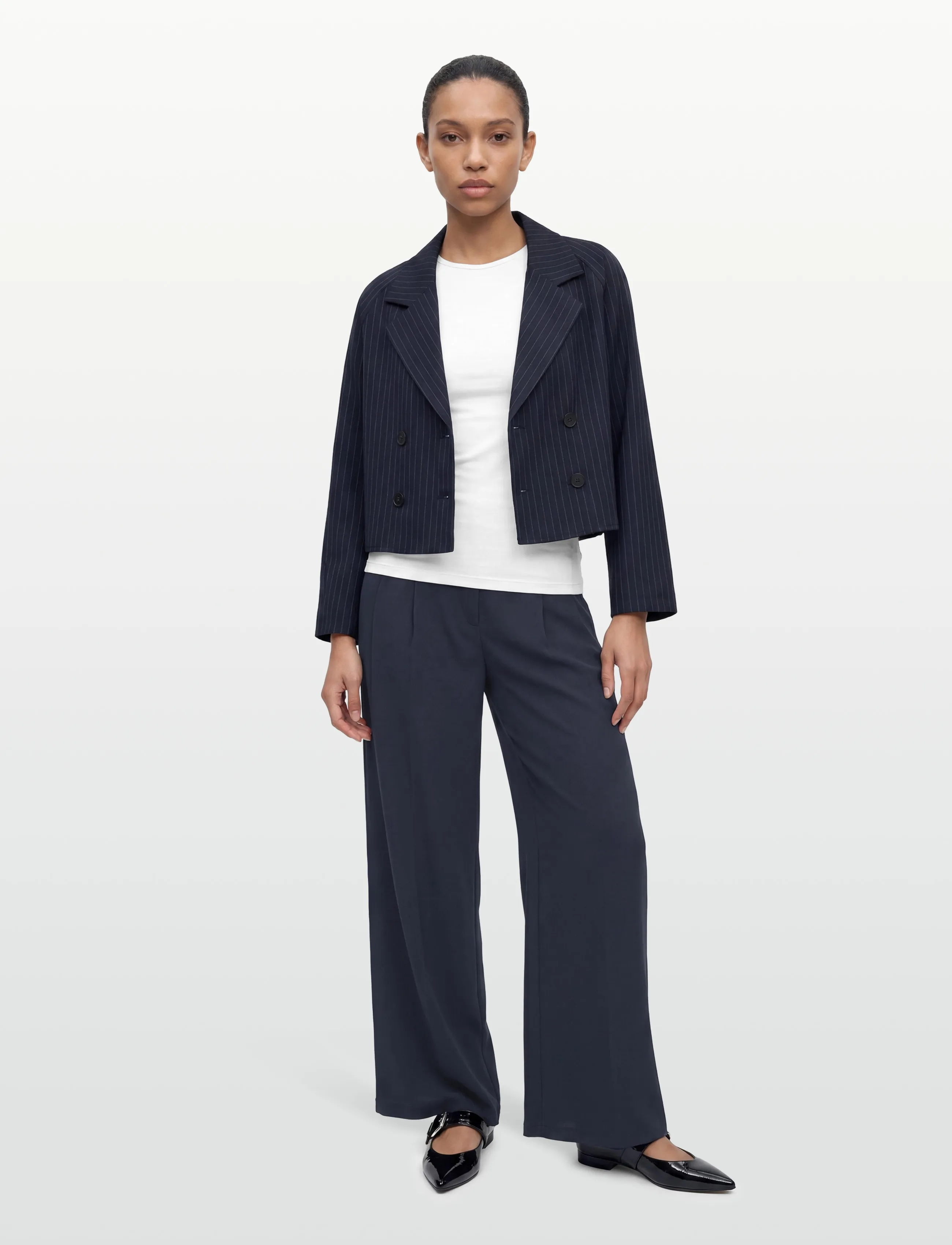Lollys Laundry Amirill Short Jacket Ls, XXL, Blazer, Marineblau - Cropped Frauen