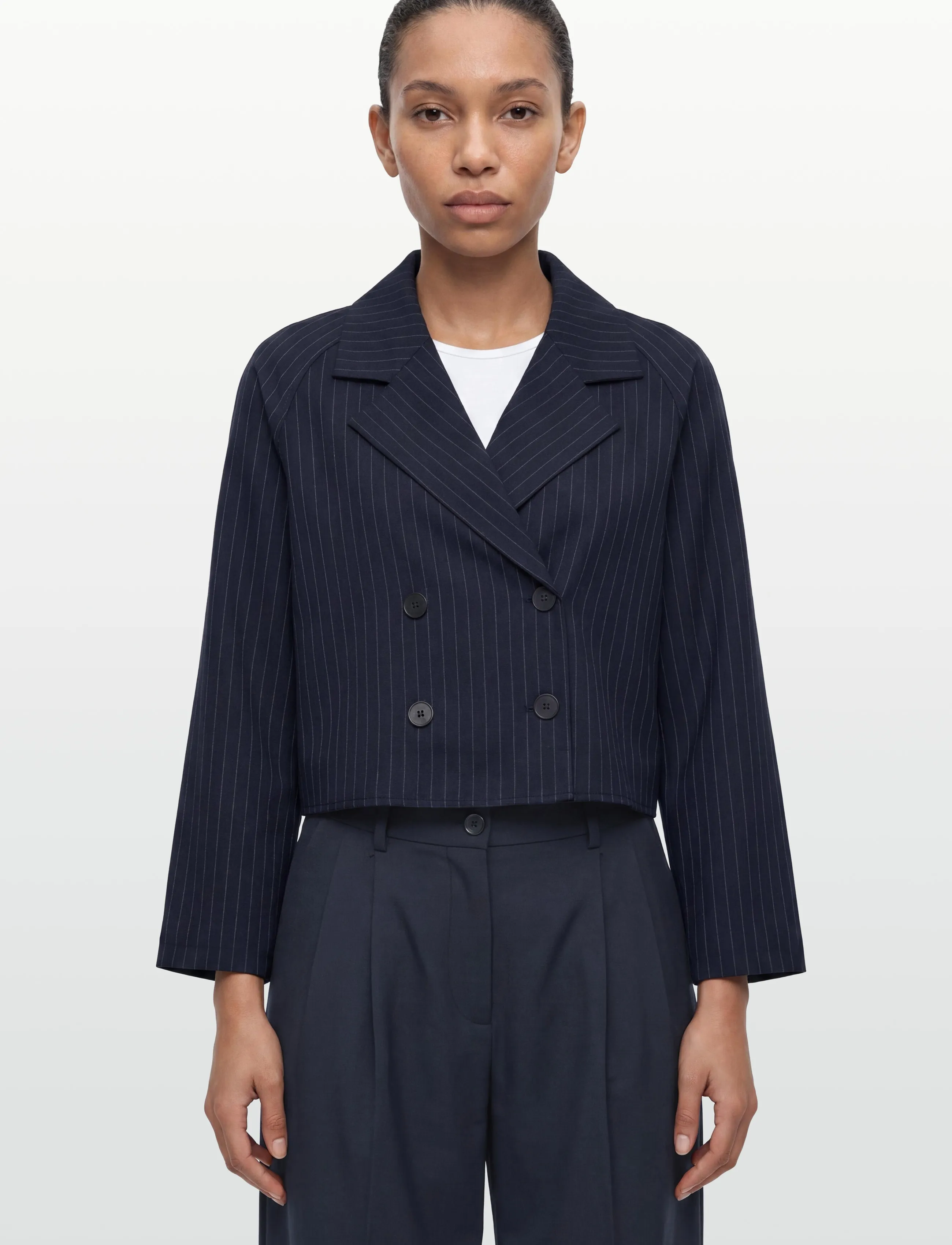 Lollys Laundry - AmiriLL Short Jacket LS - kaksiriviset bleiserit - dark navy - 3