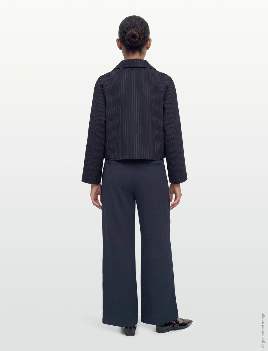 Lollys Laundry - AmiriLL Short Jacket LS - cropped-blazer - dark navy - 4