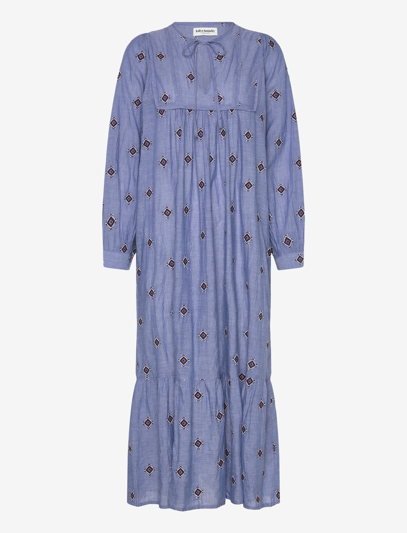 Lollys Laundry - LatourLL Maxi Dress LS - maxi kjoler - light blue - 0