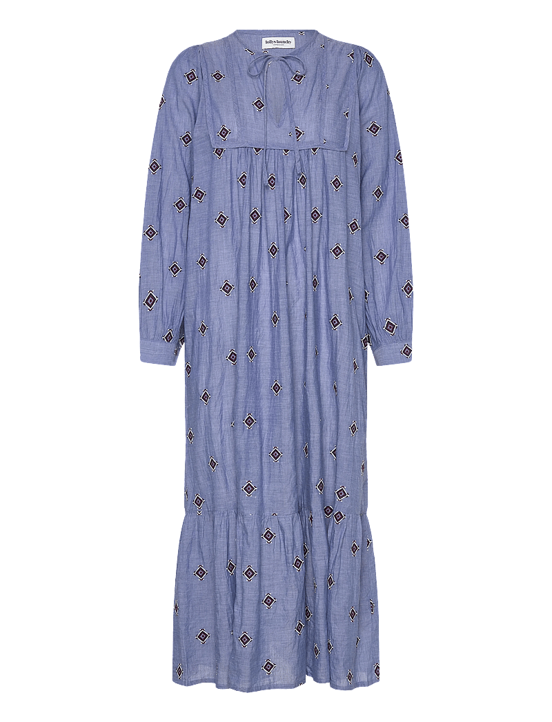 Lollys Laundry - LatourLL Maxi Dress LS - maxi kjoler - light blue - 0