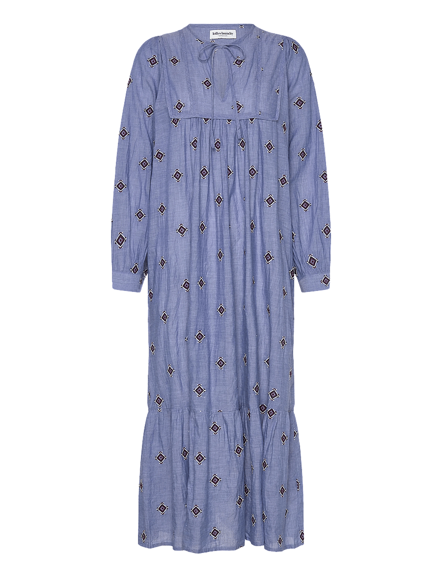 Lollys Laundry - LatourLL Maxi Dress LS - maxikleider - light blue - 0