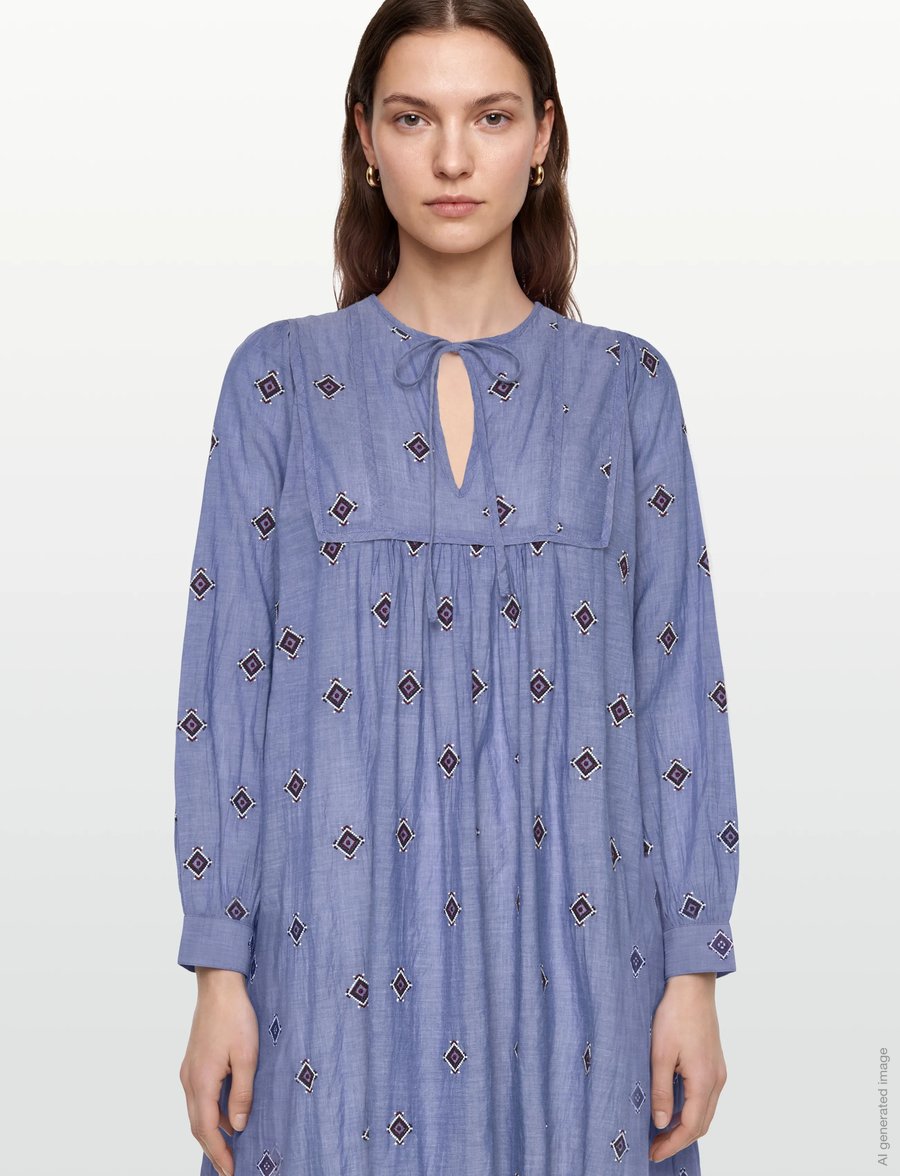 Lollys Laundry - LatourLL Maxi Dress LS - maksikleidid - light blue - 3