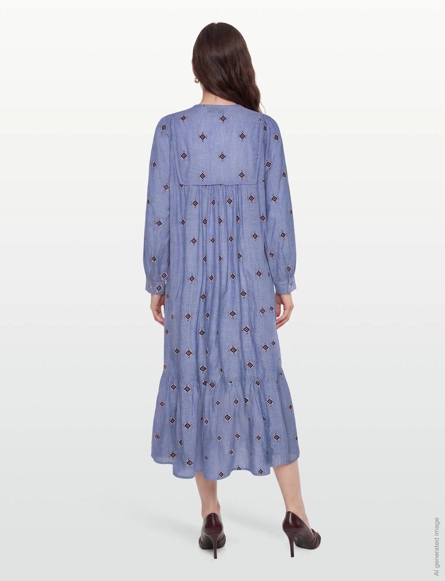 Lollys Laundry - LatourLL Maxi Dress LS - maksikleidid - light blue - 4