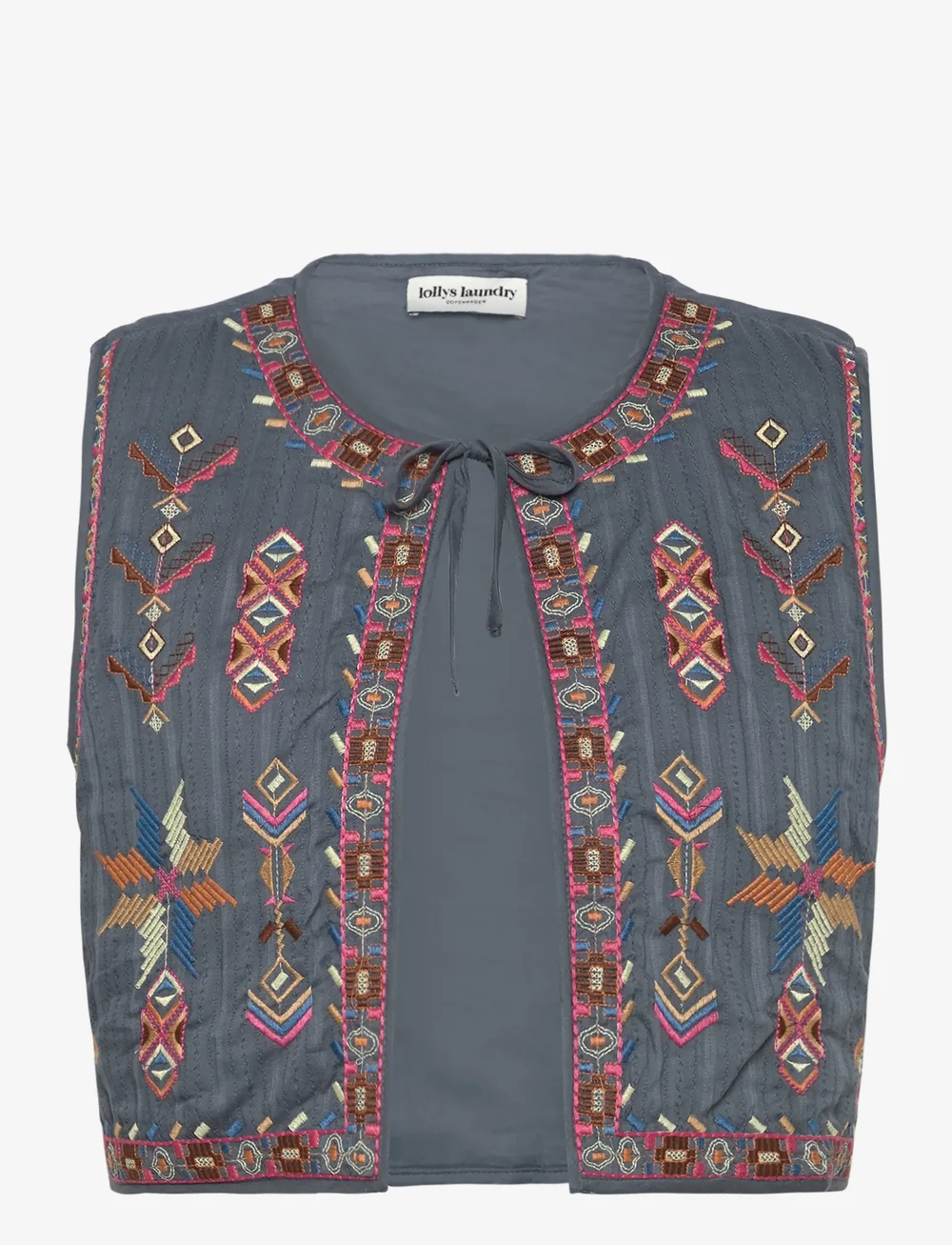 Lollys Laundry - IlsaLL Vest - knitted vests - dusty blue - 0