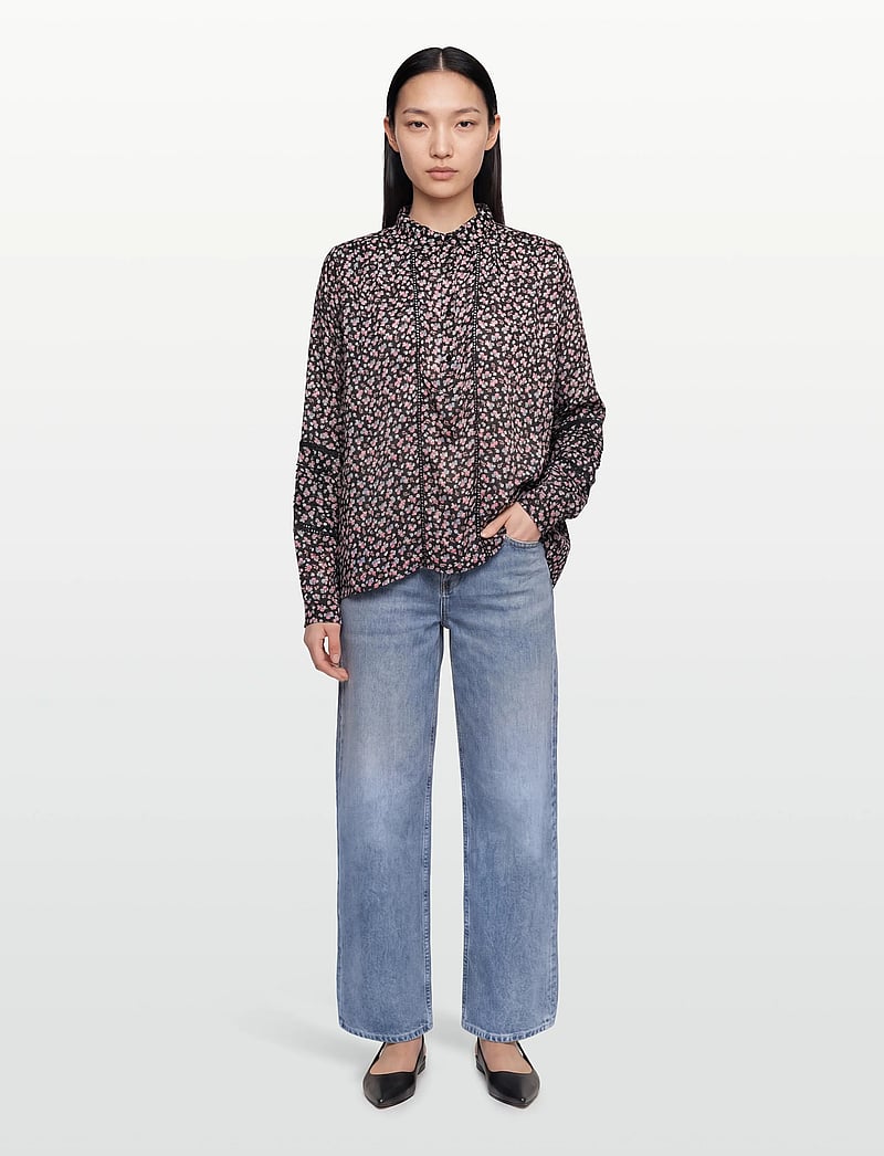 Lollys Laundry - LariLL Shirt LS - pikkade varrukatega pluusid - washed black - 0