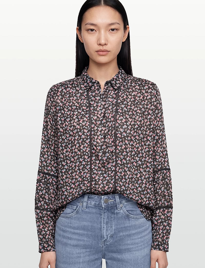Lollys Laundry - LariLL Shirt LS - pikkade varrukatega pluusid - washed black - 3
