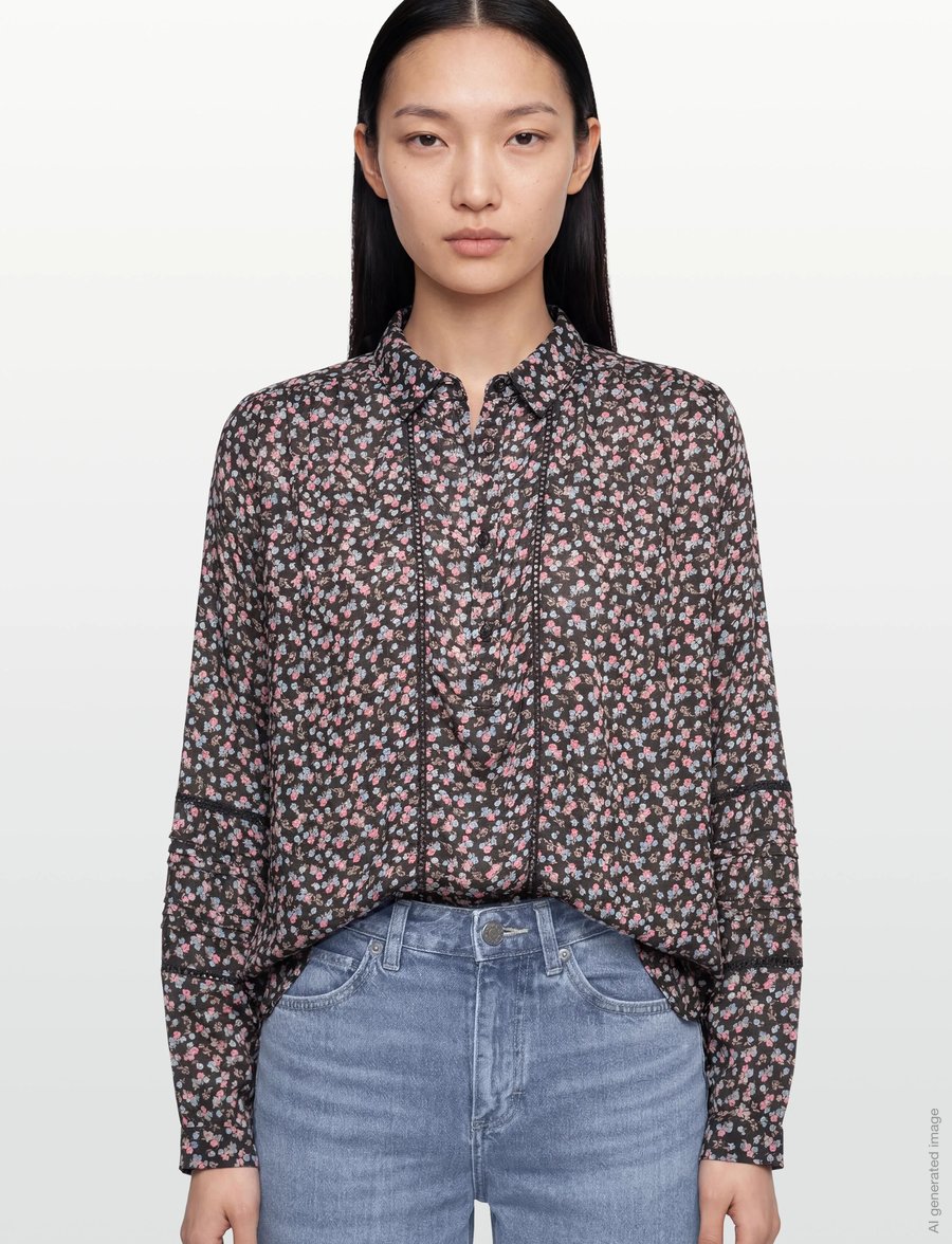Lollys Laundry - LariLL Shirt LS - langärmelige blusen - washed black - 3