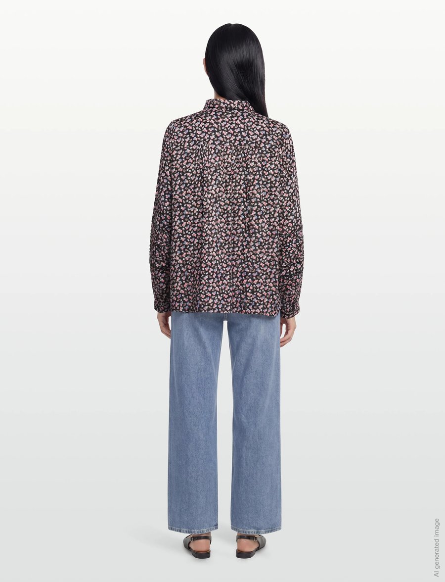 Lollys Laundry - LariLL Shirt LS - langärmelige blusen - washed black - 4
