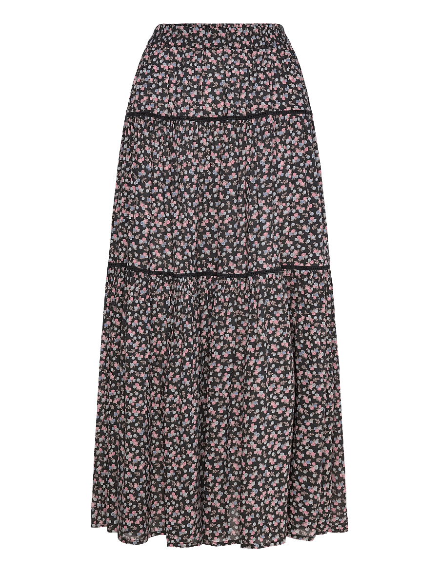 Lollys Laundry - SunsetLL Maxi Skirt - maksiseelikud - washed black - 1