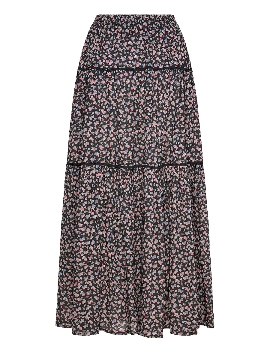Lollys Laundry - SunsetLL Maxi Skirt - maksiseelikud - washed black - 2