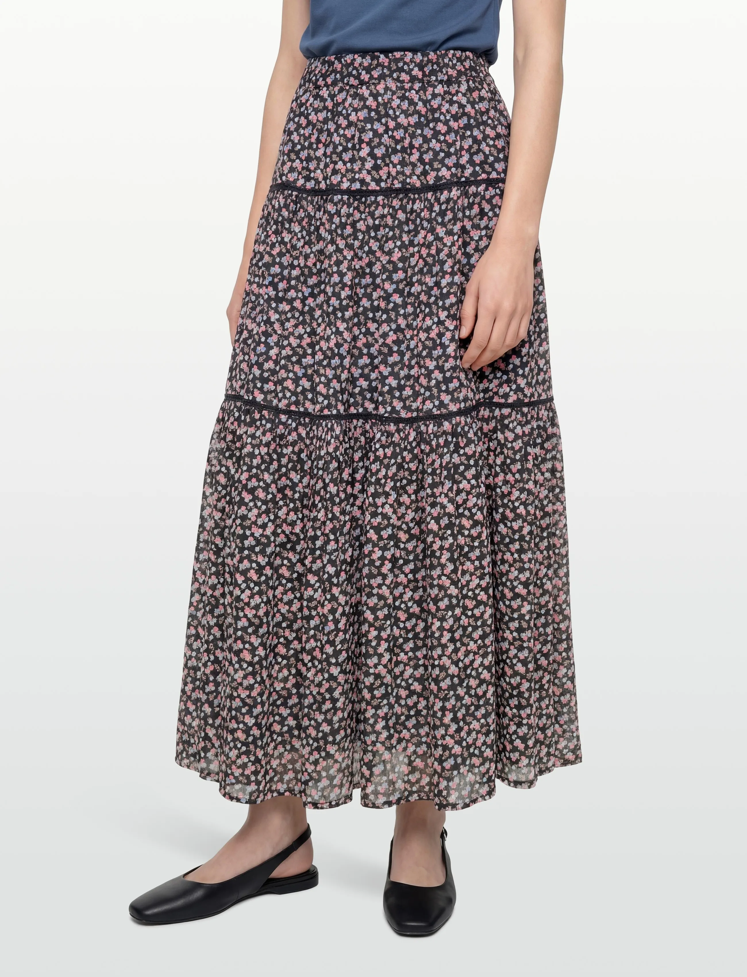 Lollys Laundry - SunsetLL Maxi Skirt - maxi skirts - washed black - 3