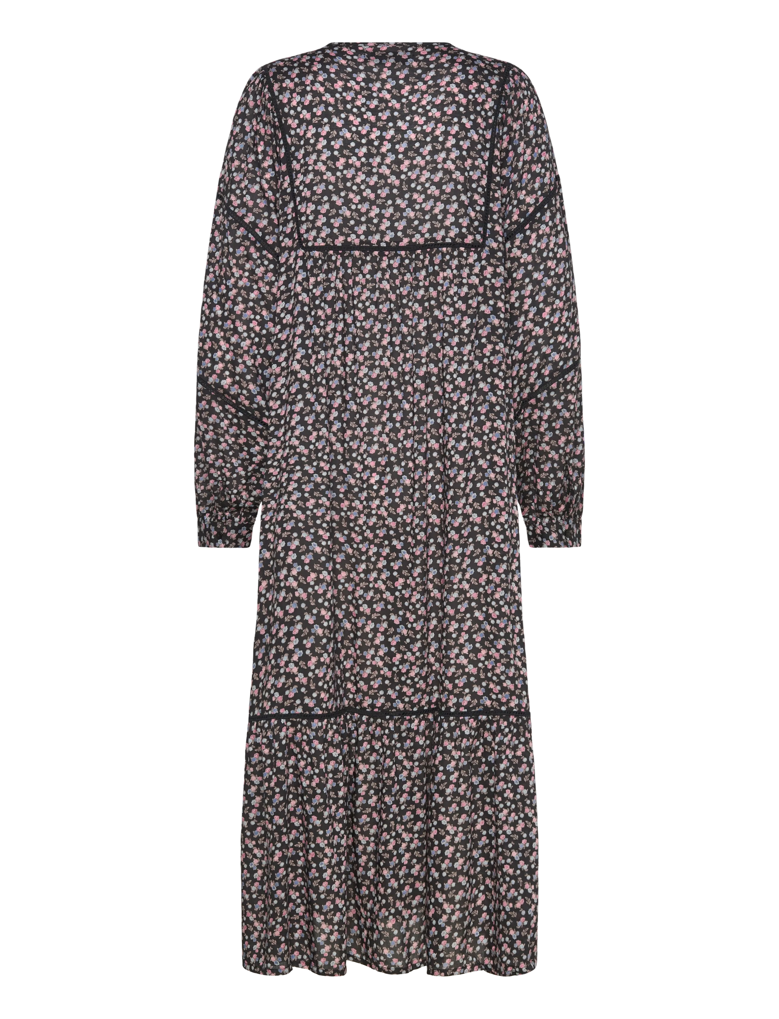 Lollys Laundry - LatourLL Maxi Dress LS - maksikleidid - washed black - 1