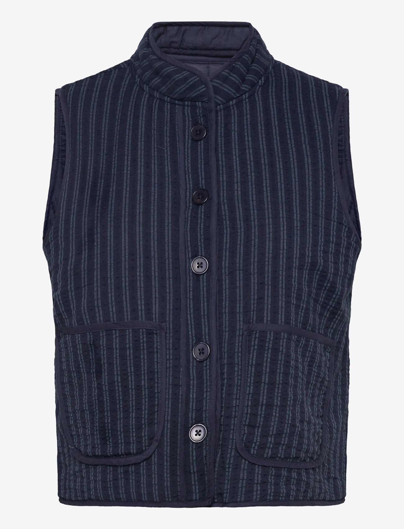 Lollys Laundry - CairoLL Quilted Vest - frühlingsjacken - stripe - 0