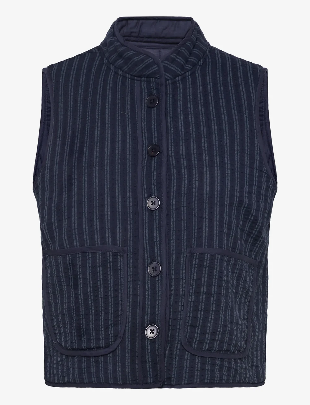 Lollys Laundry - CairoLL Quilted Vest - efterårsjakker - stripe - 0