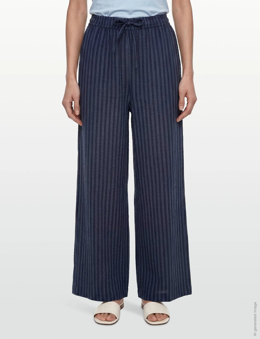 Lollys Laundry - LiamLL Pant - bukser med brede ben - stripe - 3