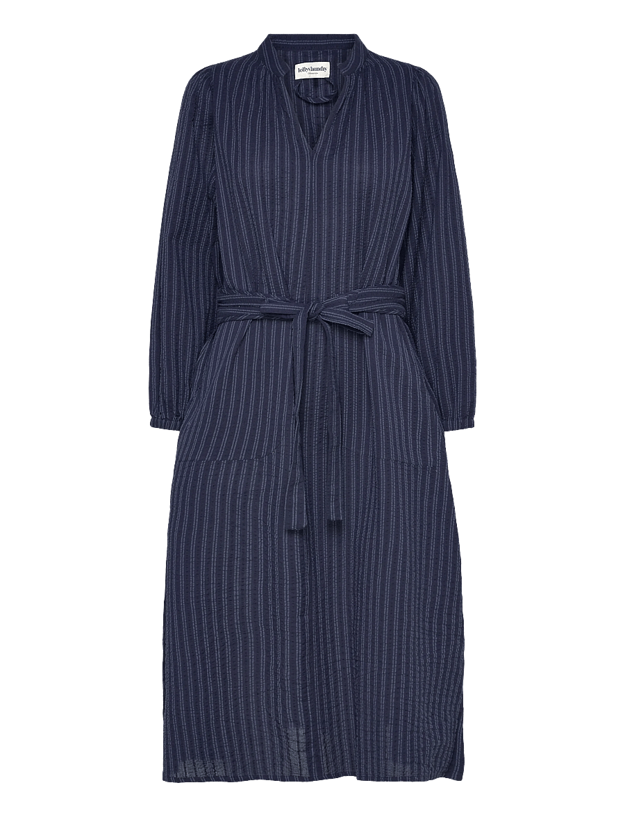 Lollys Laundry - ParisLL Midi Dress LS - stripe - 1