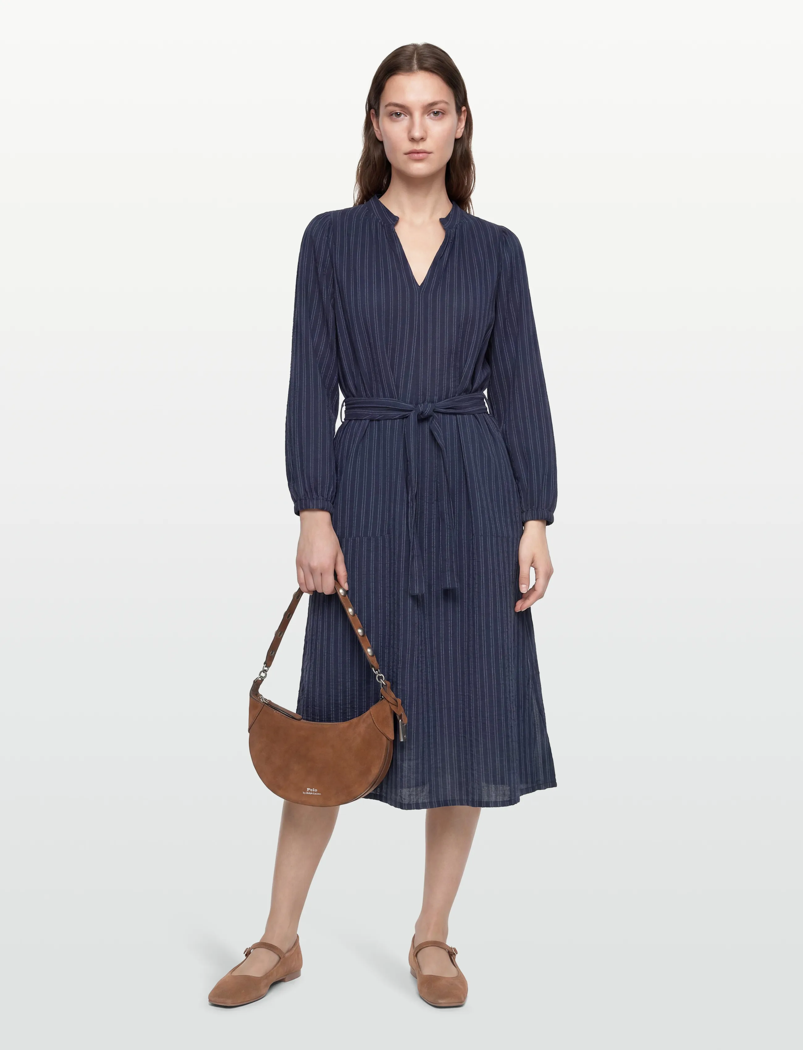 Lollys Laundry ParisLL Midi Dress LS - Kleider - STRIPE / navy