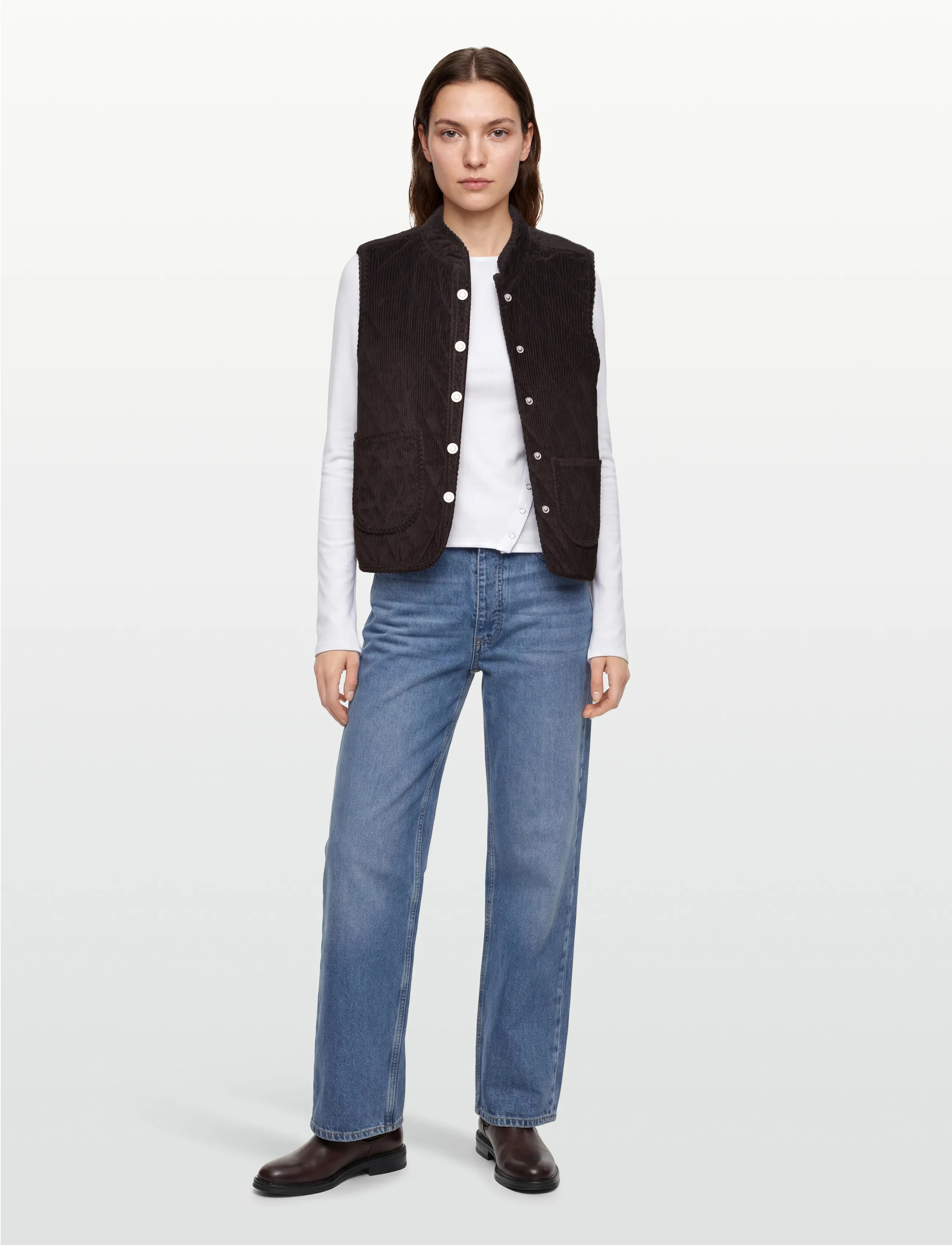 Lollys Laundry - CairoLL Vest - forårsjakker - dark mokka - 0