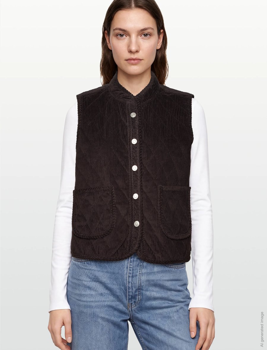 Lollys Laundry - CairoLL Vest - forårsjakker - dark mokka - 3