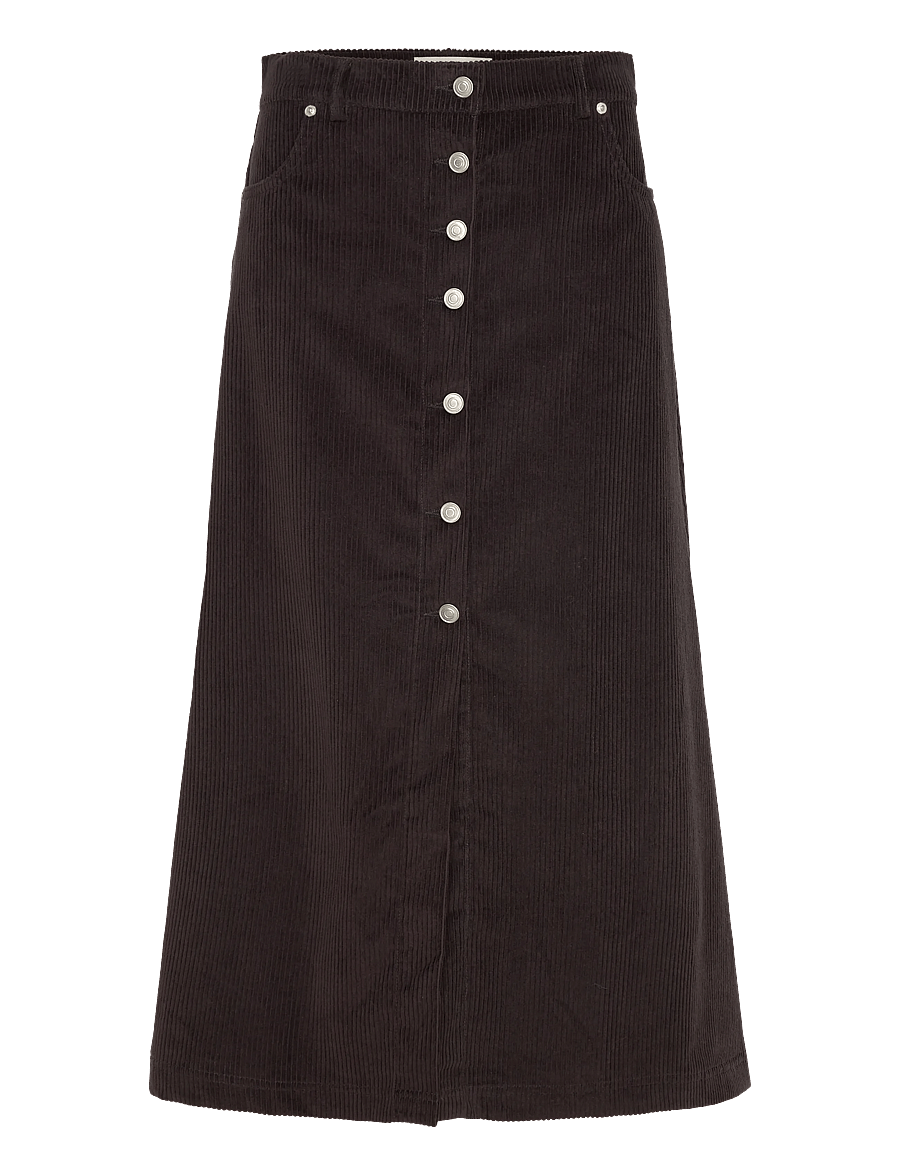 Lollys Laundry - UnaLL Maxi Skirt - midi rokken - dark mokka - 0