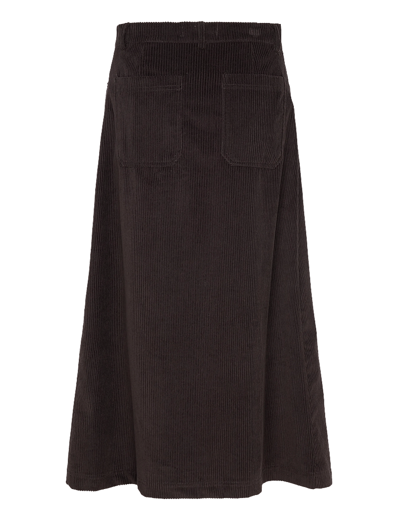 Lollys Laundry - UnaLL Maxi Skirt - midi kjolar - dark mokka - 1