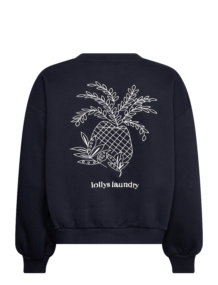 Lollys Laundry - SydneyLL Pineapple Sweatshirt LS - sweatshirts - dark blue - 1