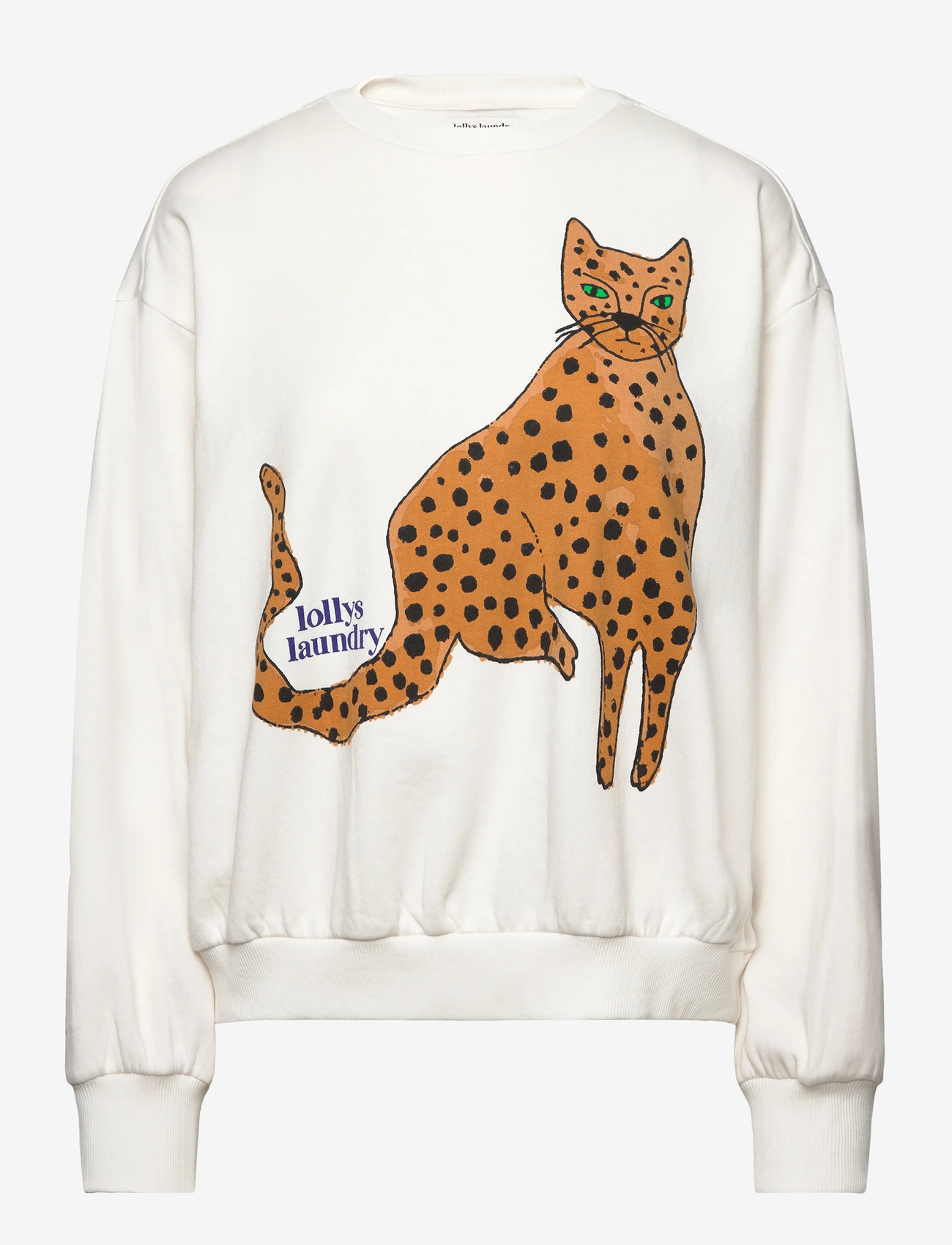 Lollys Laundry - SydneyLL Leopard Sweatshirt LS - mode trends - white - 0