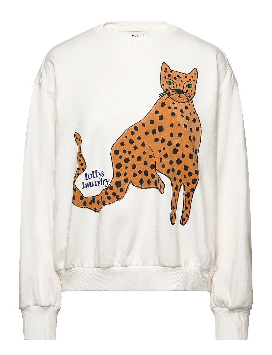 Lollys Laundry - SydneyLL Leopard Sweatshirt LS - white - 0