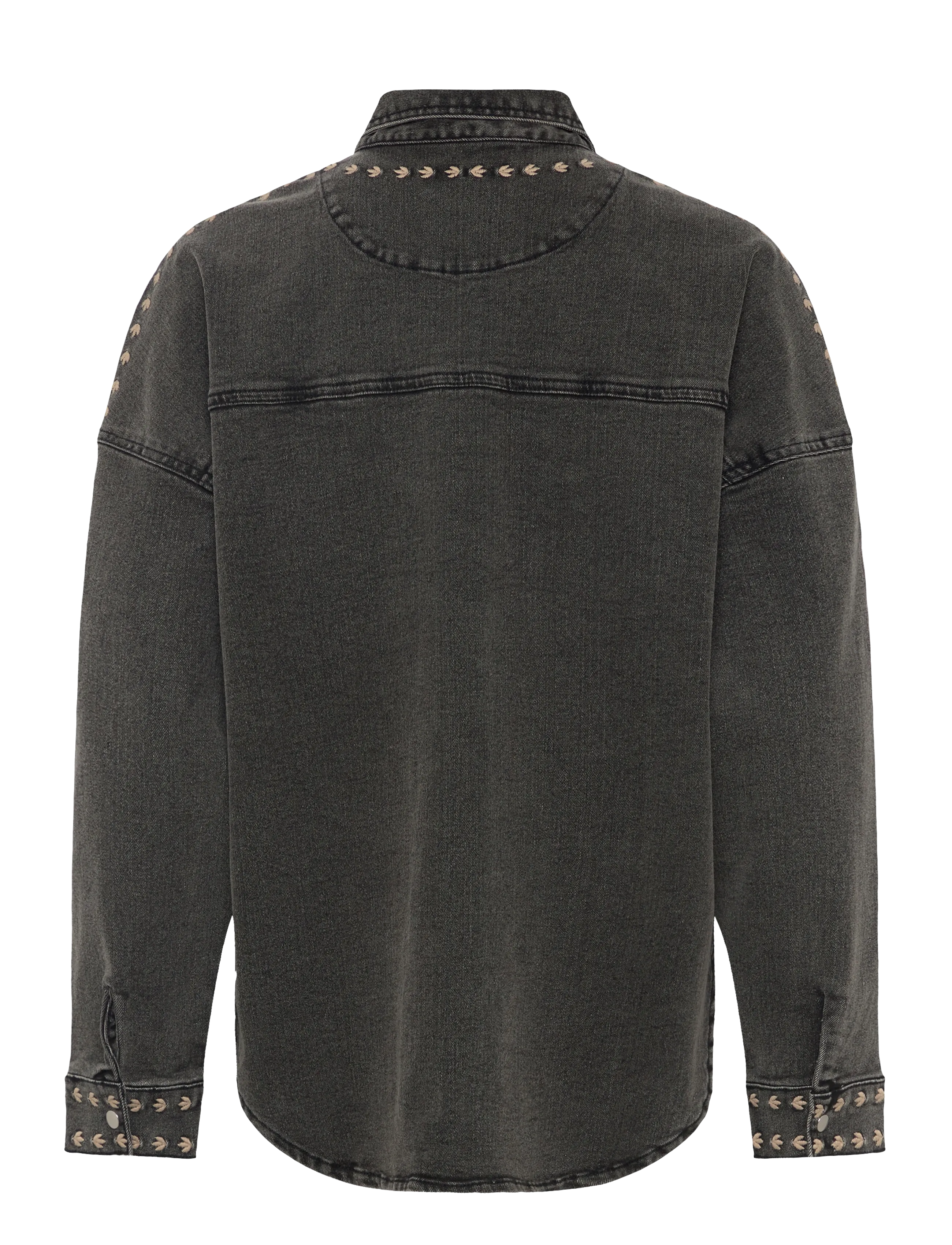 Lollys Laundry - VeidaLL shirt LS - jeansblouses - washed black - 1