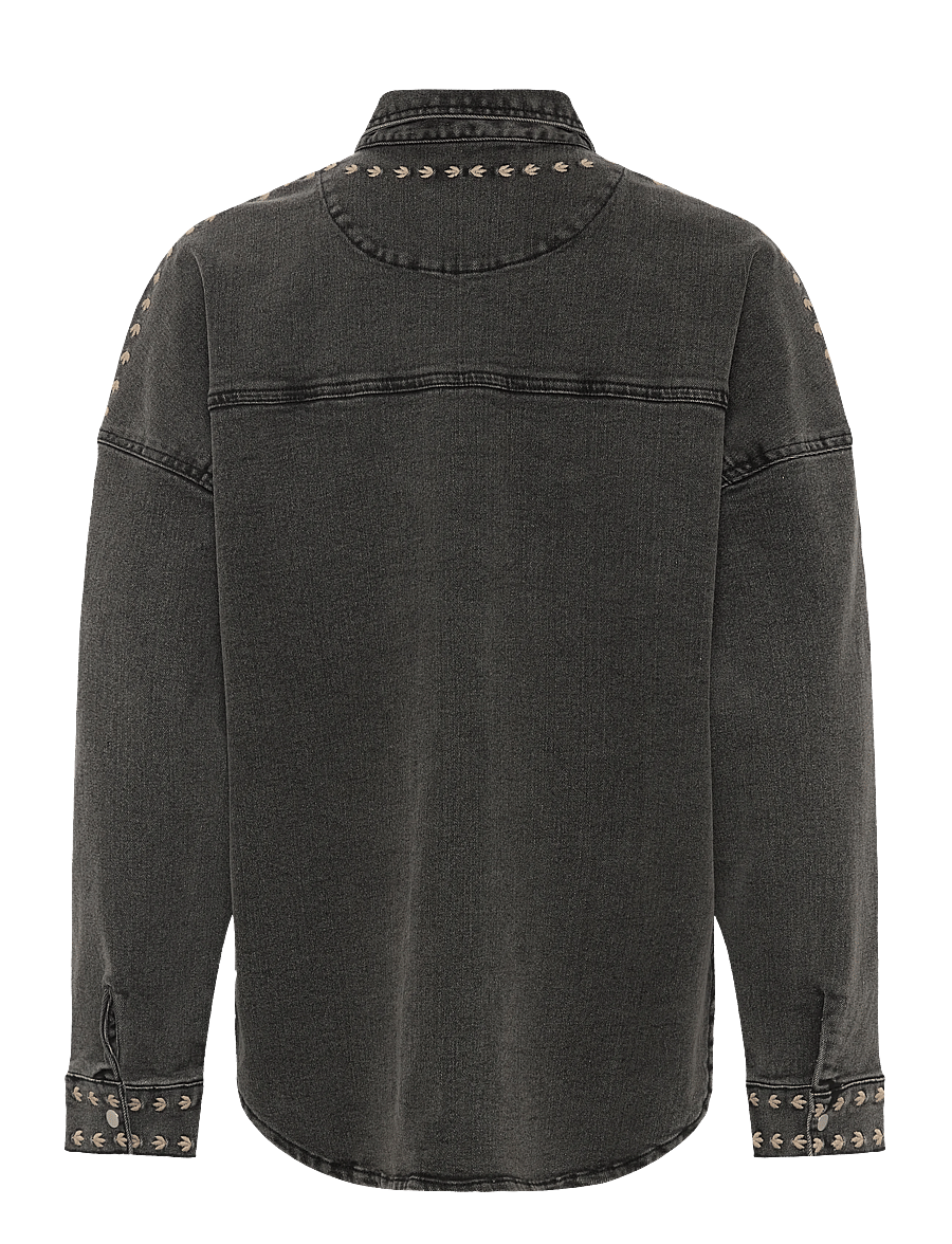 Lollys Laundry - VeidaLL shirt LS - jeansblouses - washed black - 1