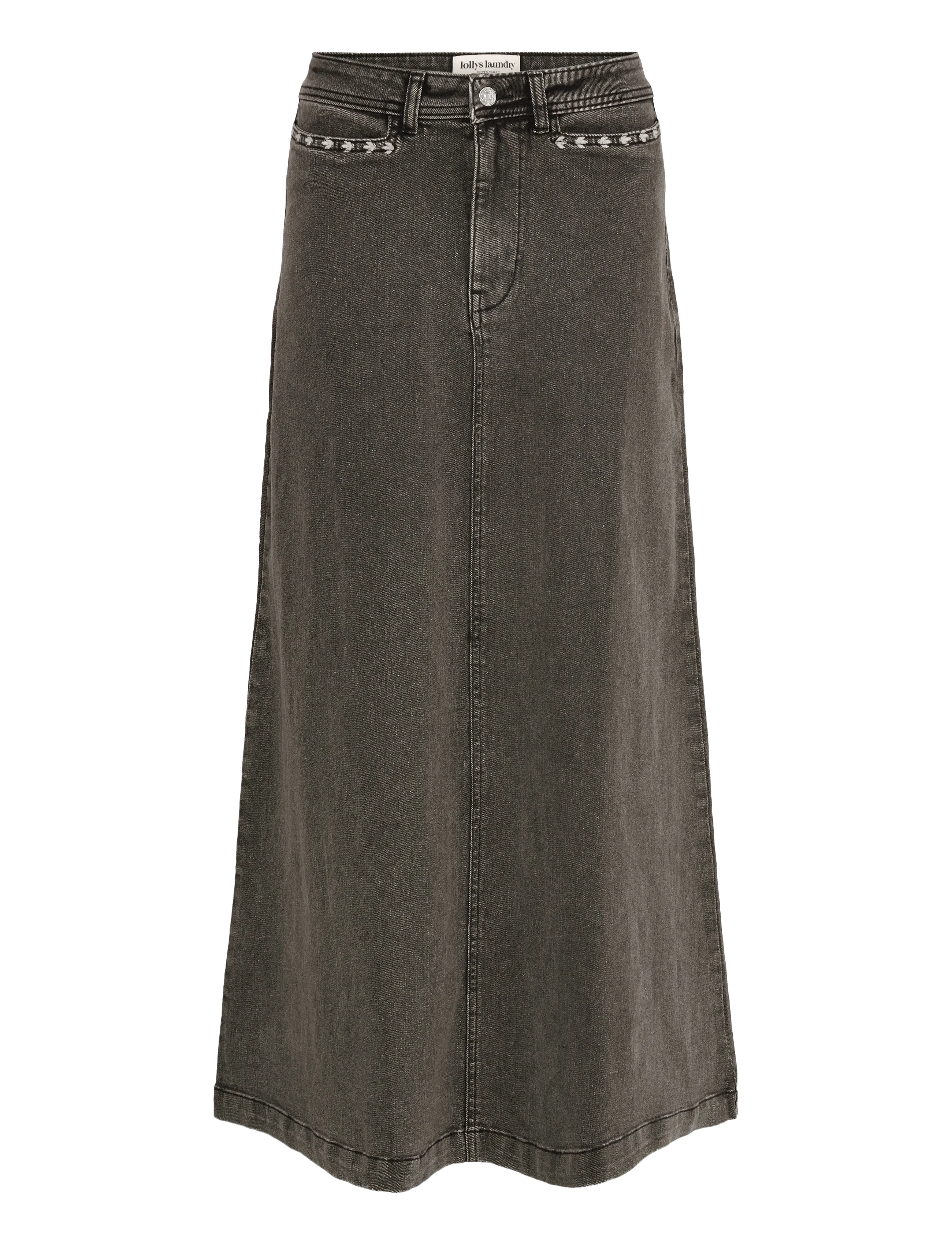Lollys Laundry LunaLL Maxi Skirt - Maxi nederdele - WASHED BLACK / grey