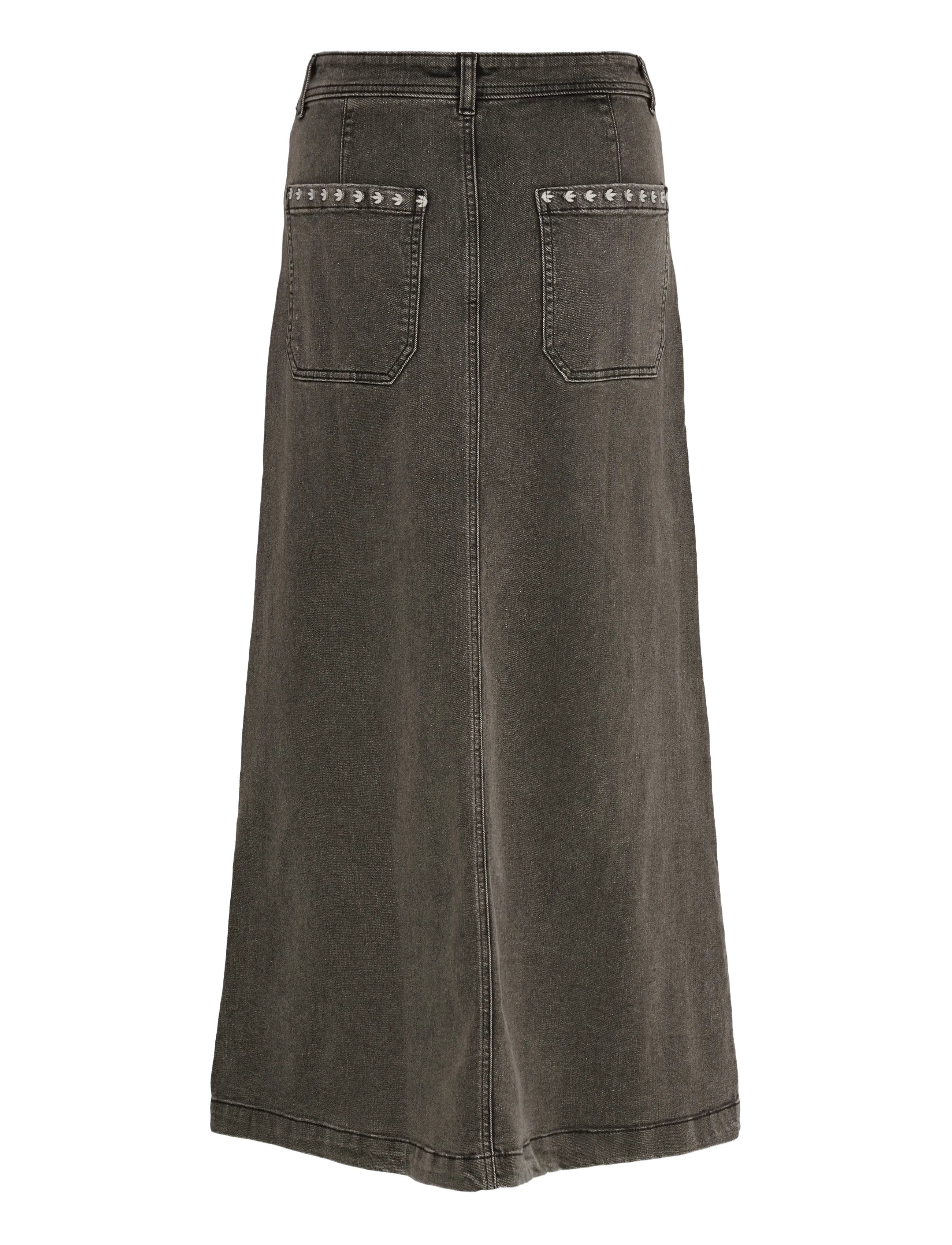 Lollys Laundry - LunaLL Maxi Skirt - denimnederdele - washed black - 1
