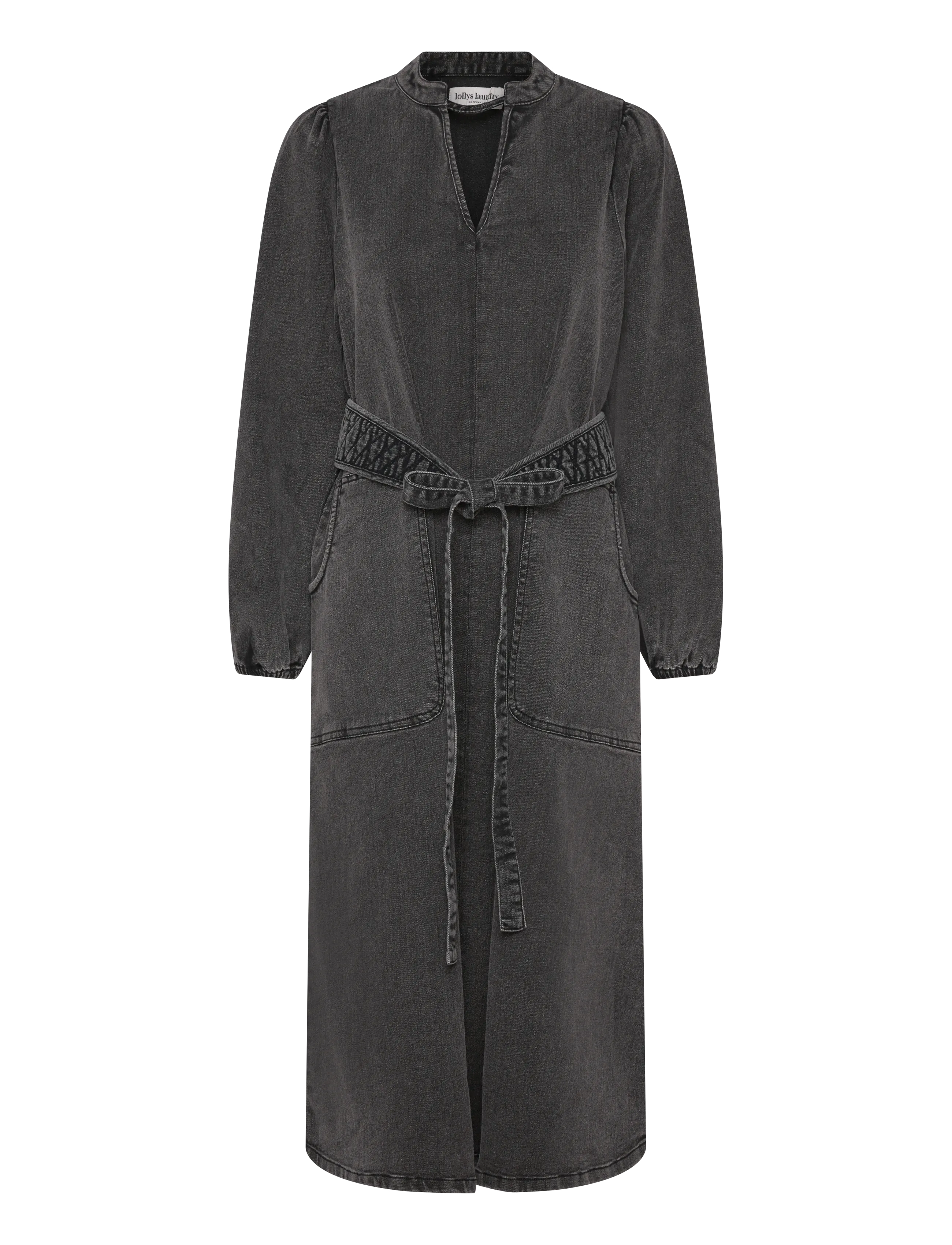 LOLLYS LAUNDRY Parisll Midi Kleid Ls Grau - XXL - Damen