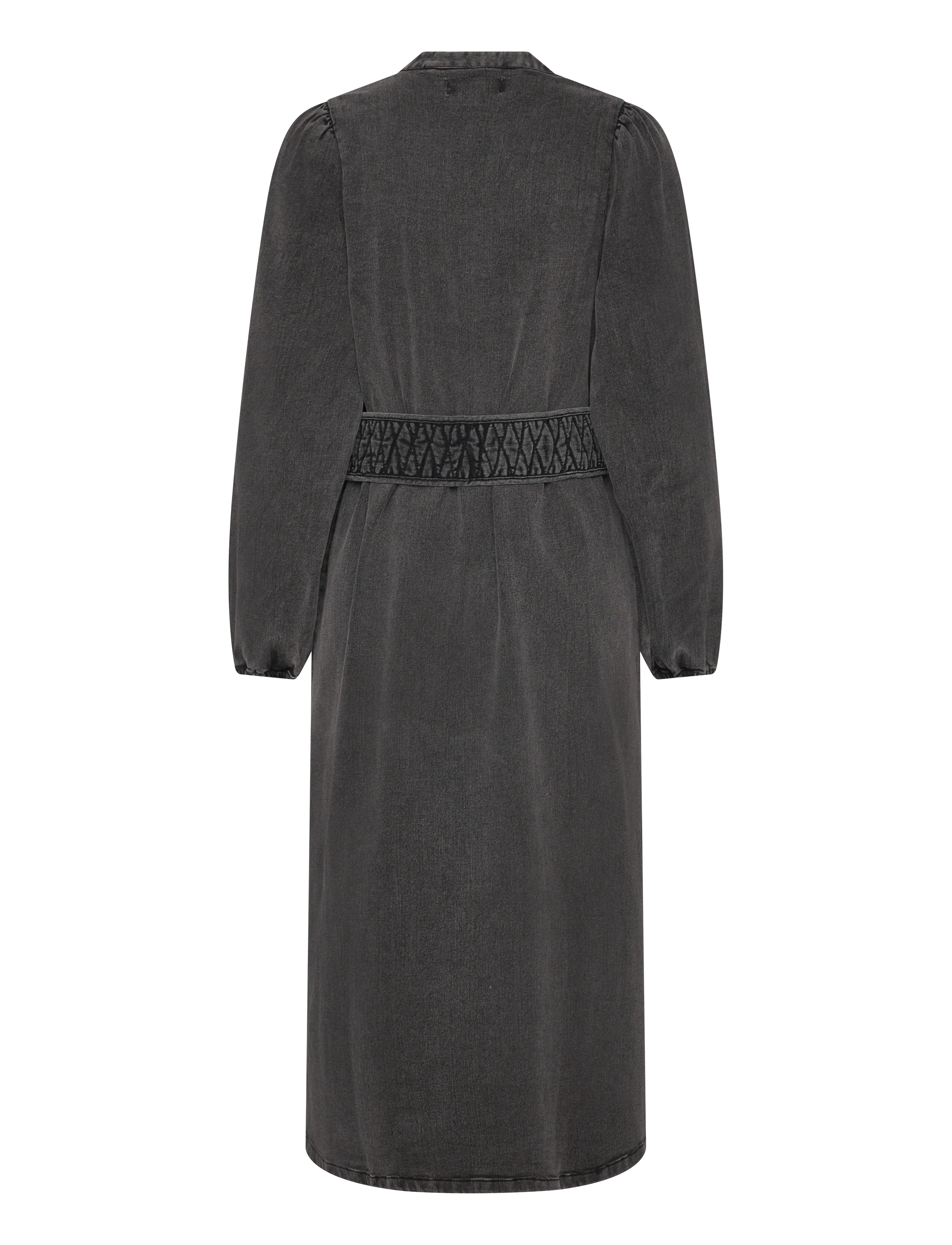 Lollys Laundry - ParisLL Midi Dress LS - jeanskleider - washed black - 1