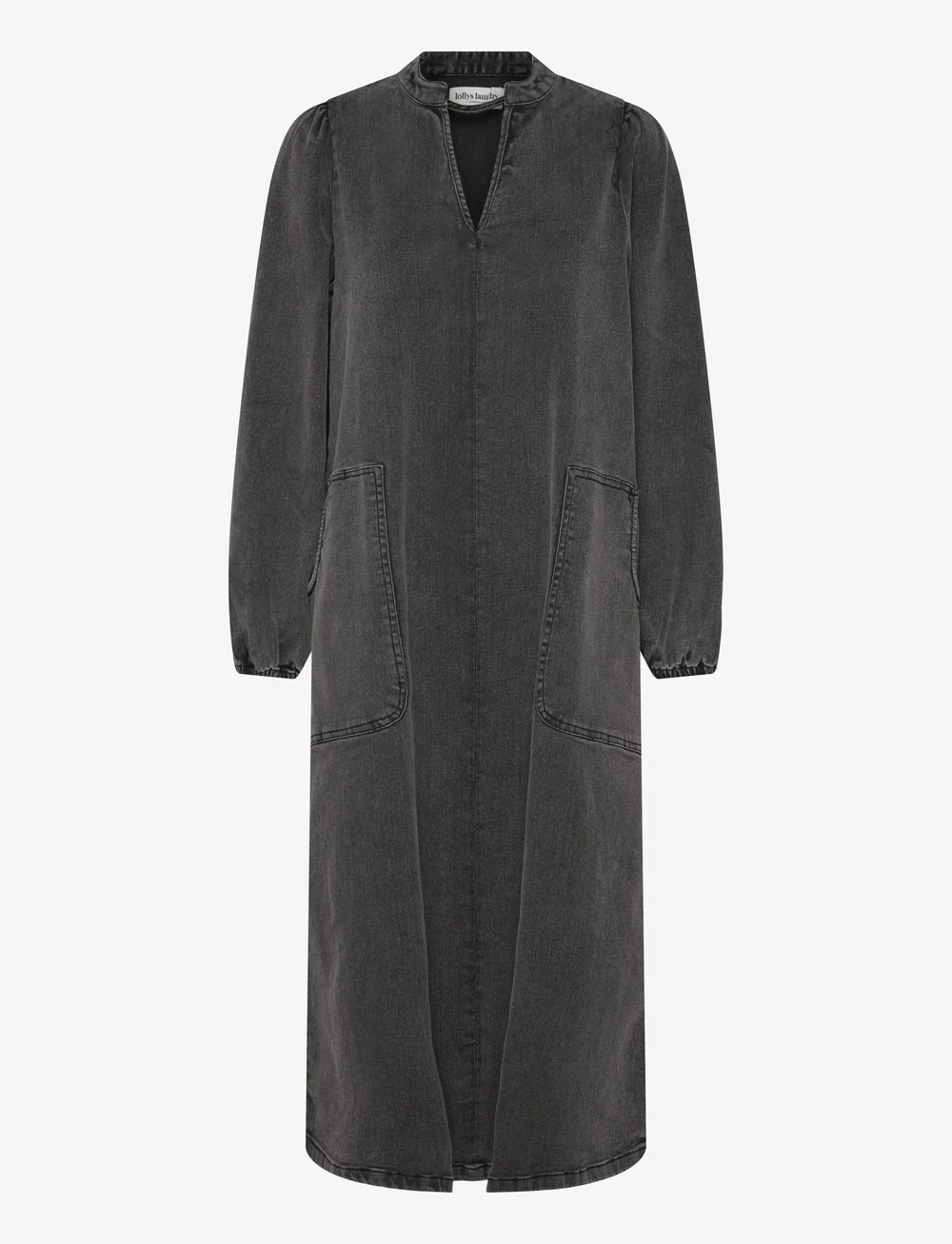 Lollys Laundry - ParisLL Midi Dress LS - denimkjoler - washed black - 2